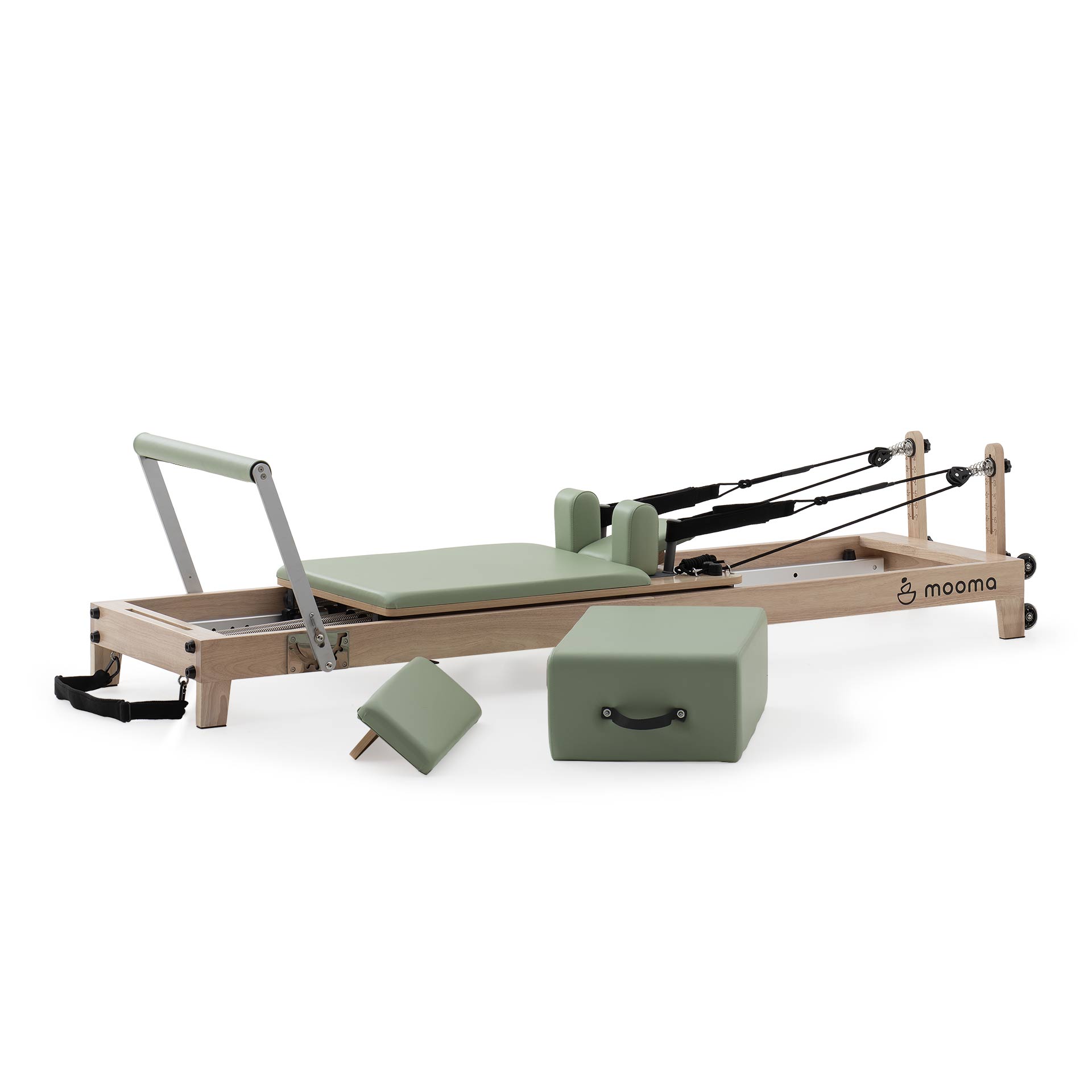 Reformer Pilates professionnel pliable - Bois massif naturel