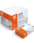 Gants Nitrile double grip Orange SANTEX (Boite de 50) - Carton de 10 boites