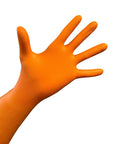 Gants Nitrile double grip Orange SANTEX (Boite de 50) - Carton de 10 boites